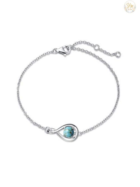 Jewelry - 925 Sterling Silver Infinity Birthstone Bracelet Adjustable Lobster Claw Fine